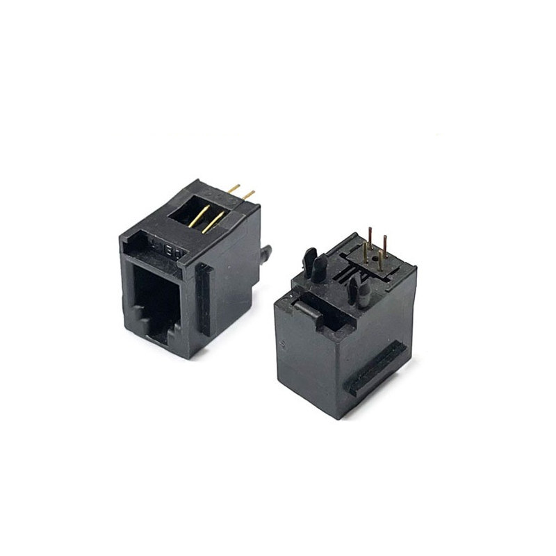 RJ11 커넥터 4P4C 암 소켓 전화 케이블 RJ11-1 DS-153 4P4C BLACK (HQ02290)
