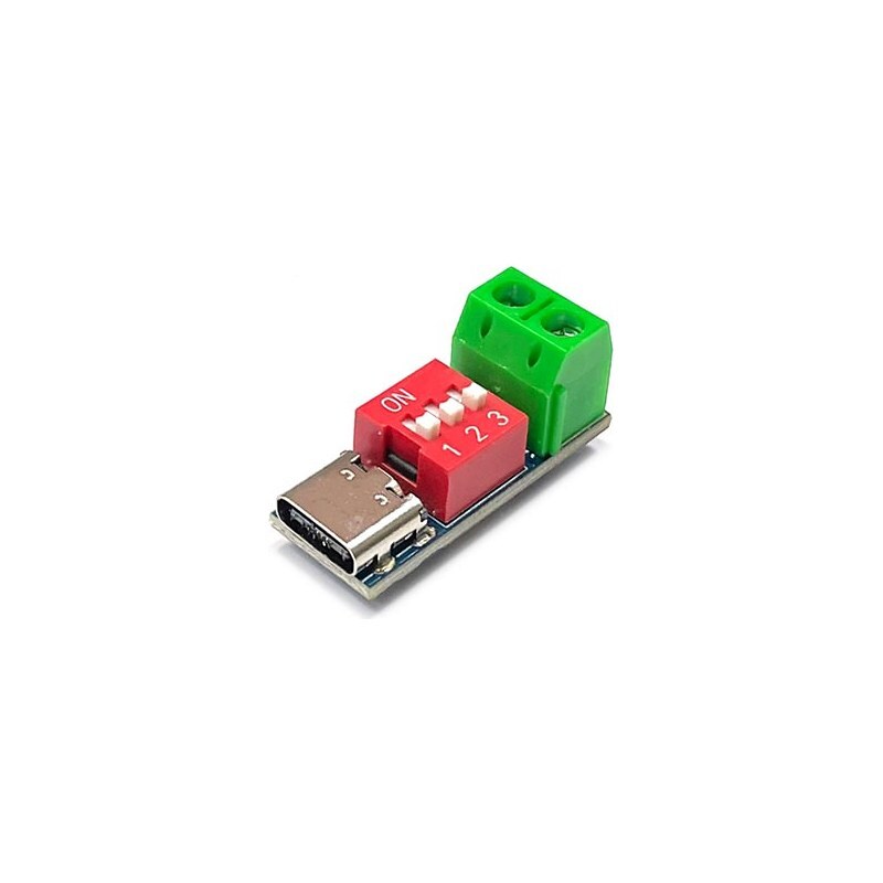 USB-C 타입 PD Sink PD 디코이 모듈 QC 고속 충전 테스트 보드 5~20V (HQ02330)