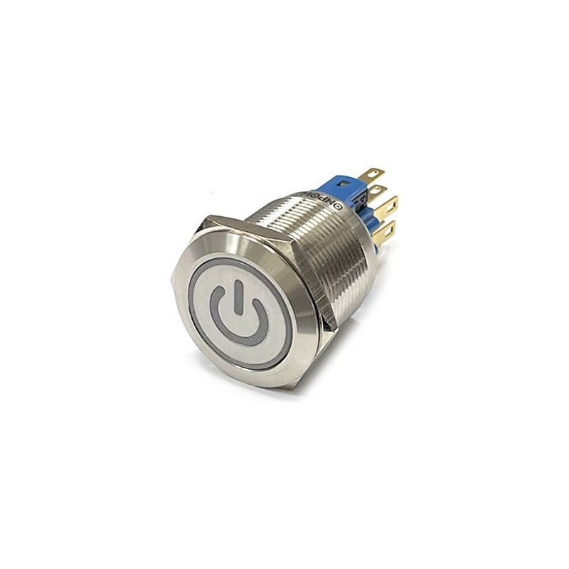 ONPOW 22mm 3색 전원메탈 스위치 GQ22-11ET/RGB/24V + PUSH 복귀 (HQ02335)
