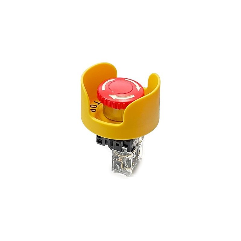 KGAUTO 22mm 화살표 비상 스위치 + 명판 + 커버 KGE-H4R1R+KG-EN22+KS-EMG22 1회로 1A1B (HQ02396)