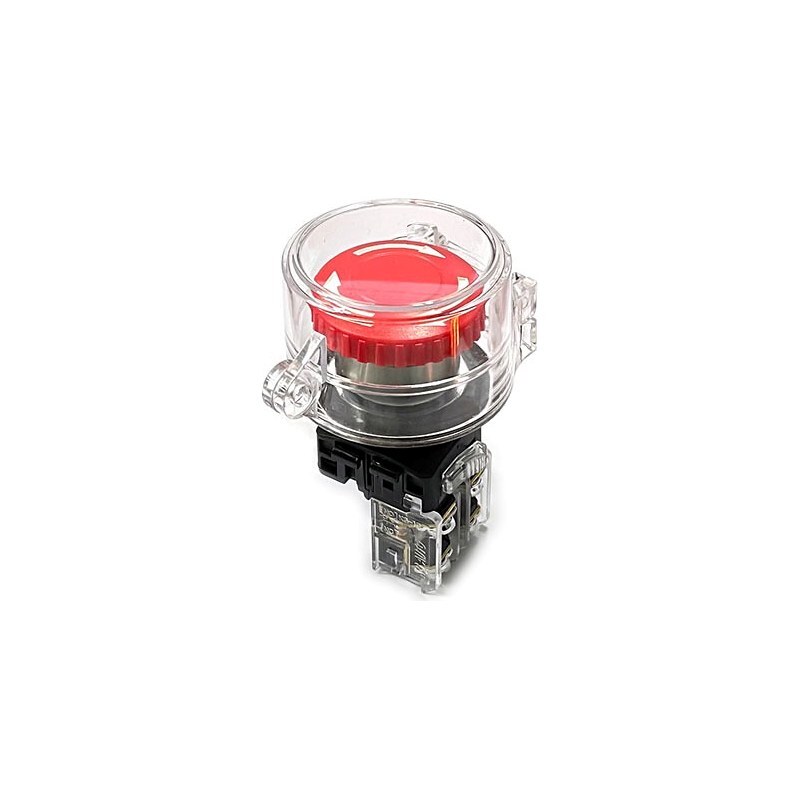 KGAUTO 22mm 비상 스위치 KGE-H4R1R+투명 커버 KGE-H4R1R+GR22C 1회로 1A1B (HQ02401)