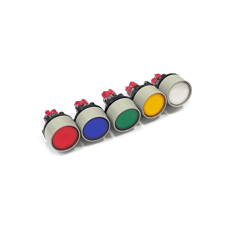 DECA 22mm 회색 플라스틱 링 방수 푸시 스위치 D16LMU1-1AB 납땜용 CUL 인증 적색 LED 없음 PUSH 복귀형 (HQ02414)
