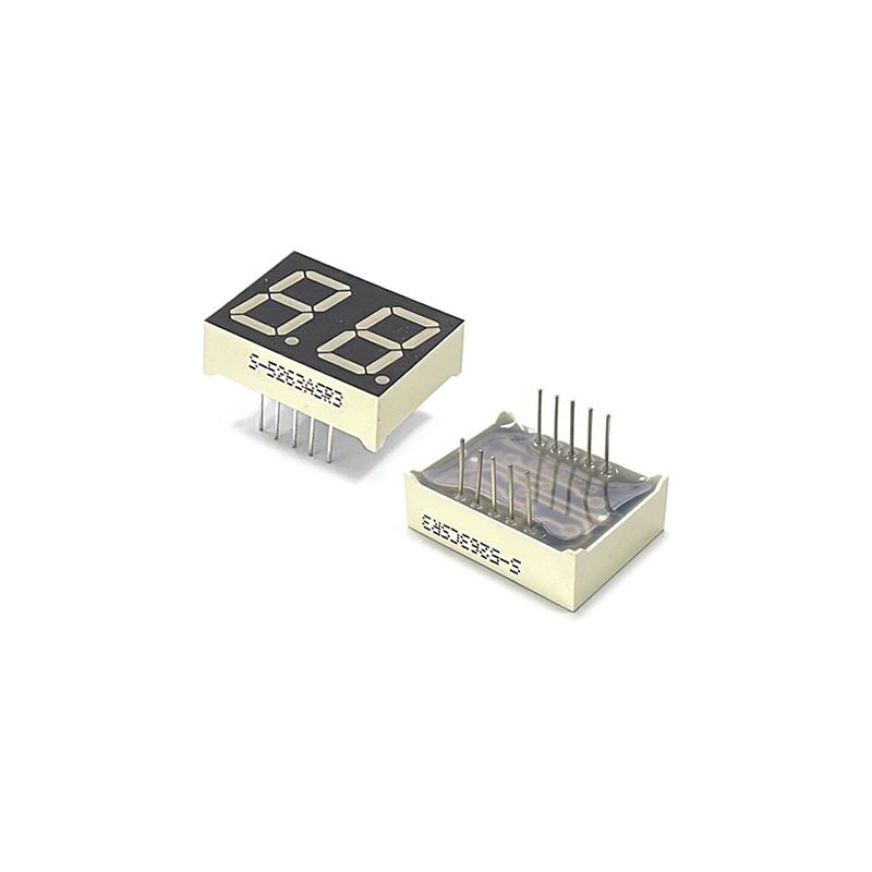 FND 7세그먼트 0.56인치 2칸 10핀 적색 S-5263CSR3 25x19mm 음극 캐소드 타입 (HQ05243)