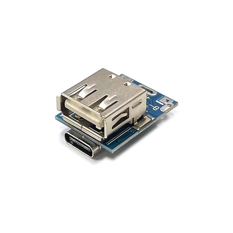 5V 1A 스텝업 리튬 건전지 충전 모듈 134N3P USB-C 타입 (HQ02478)