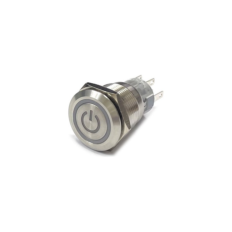 ONPOW 19mm 메탈 전원 스위치 2회로 LAS1-AGQ-22ET/G/6V (HQ02480)