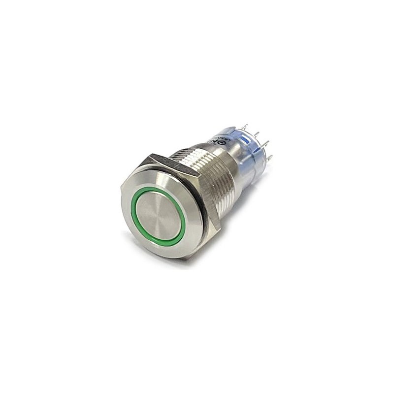 ONPOW 16mm 매립형 LED 푸시 스위치 LAS2GQF-11E/G/12V/S (HQ02492)