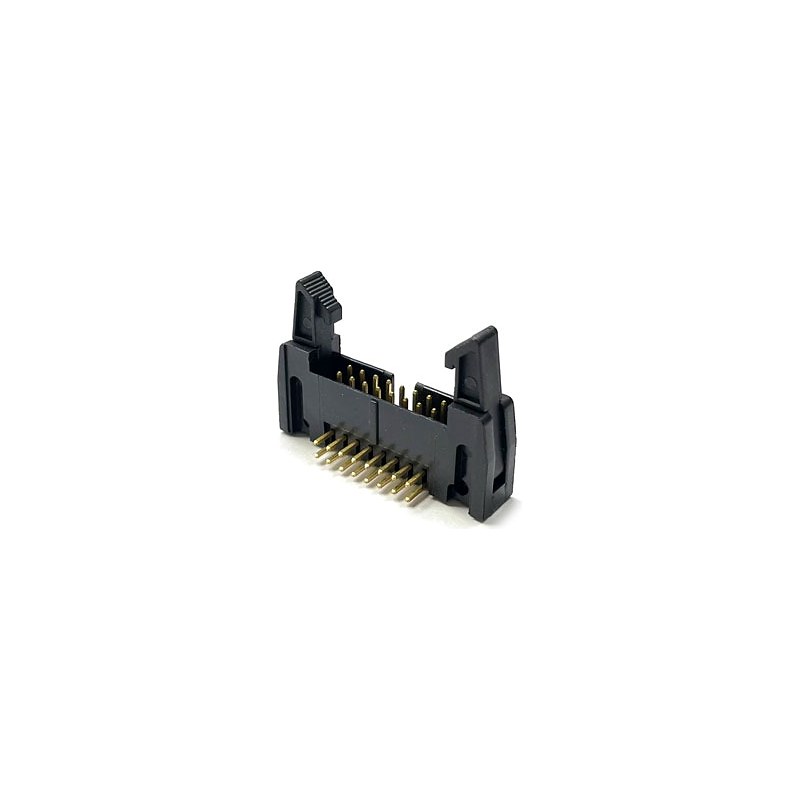 락 박스 헤더 16핀 2x8 라이트앵글 타입 2.54mm Latch Header (HQ02616)