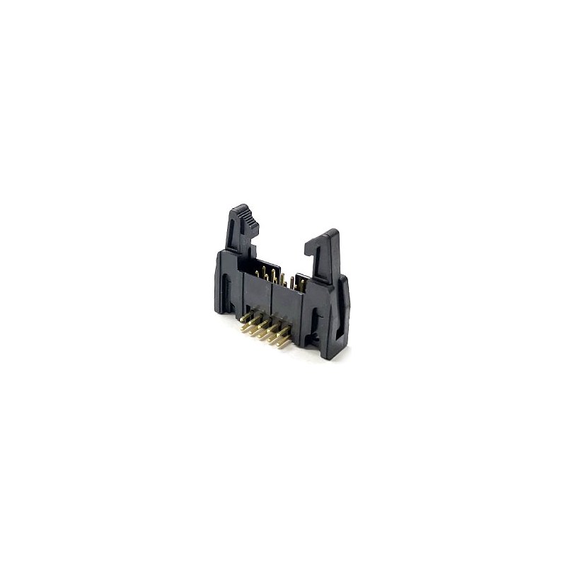 락 박스 헤더 10핀 2x5 라이트앵글 타입 2.54mm Latch Header (HQ02640)