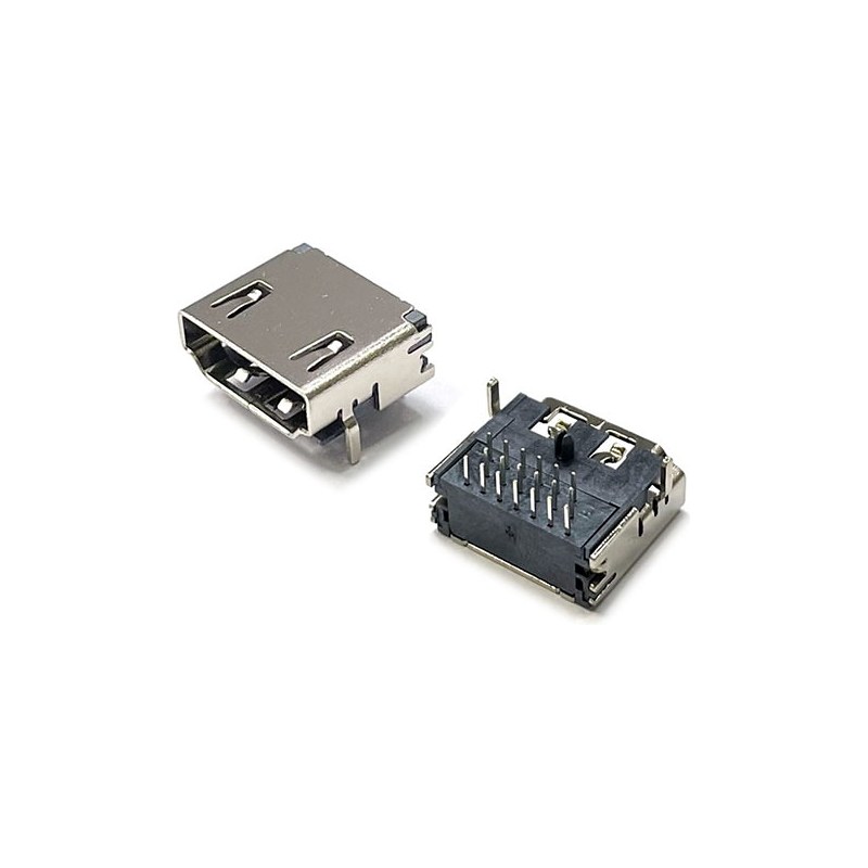 HDMI 커넥터 암 소켓 DIP 앵글 타입 HDMI-19RD (HQ02645)