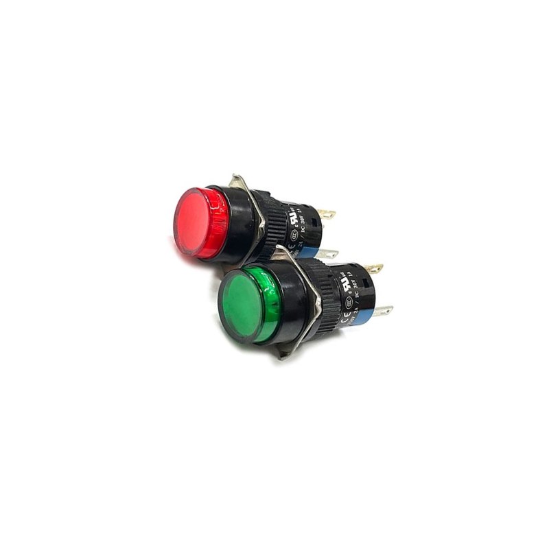 DECA 16mm 24V 푸시 스위치 C1S02-R12KR-H02 적색 C1S02-R12KG-H02 녹색 (HQ05353)