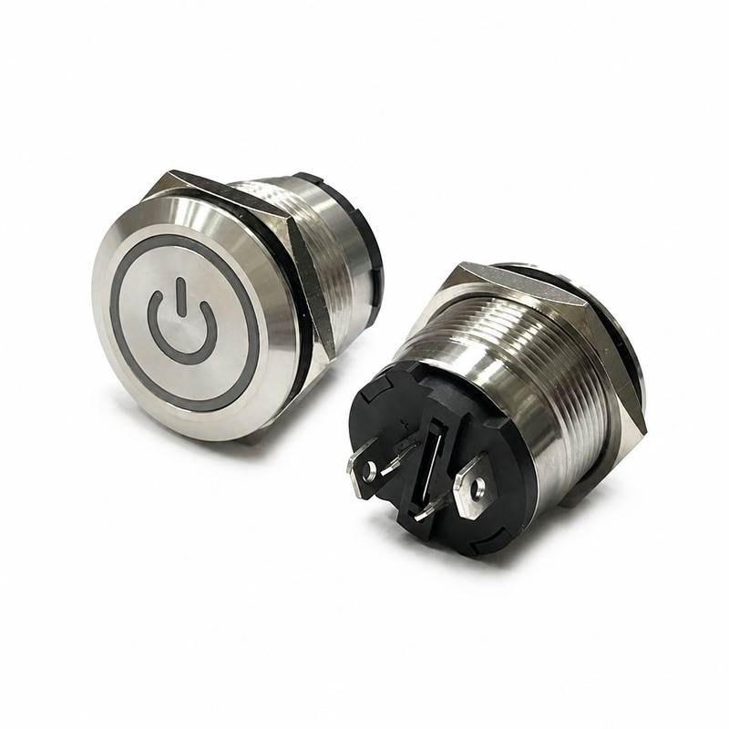ONPOW 22mm 전원 스위치 6222F-10ET/B/12V/S/FP PUSH 복귀 (HQ02809)