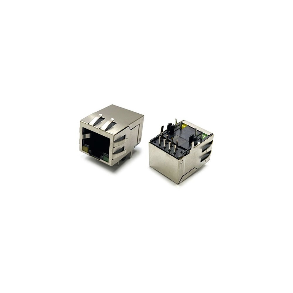 RJ45 커넥터 8P8C 암 소켓 앵글 타입 1132.11121.411900 8P8C L21.1mm LED Green/Yellow (HQ03359)