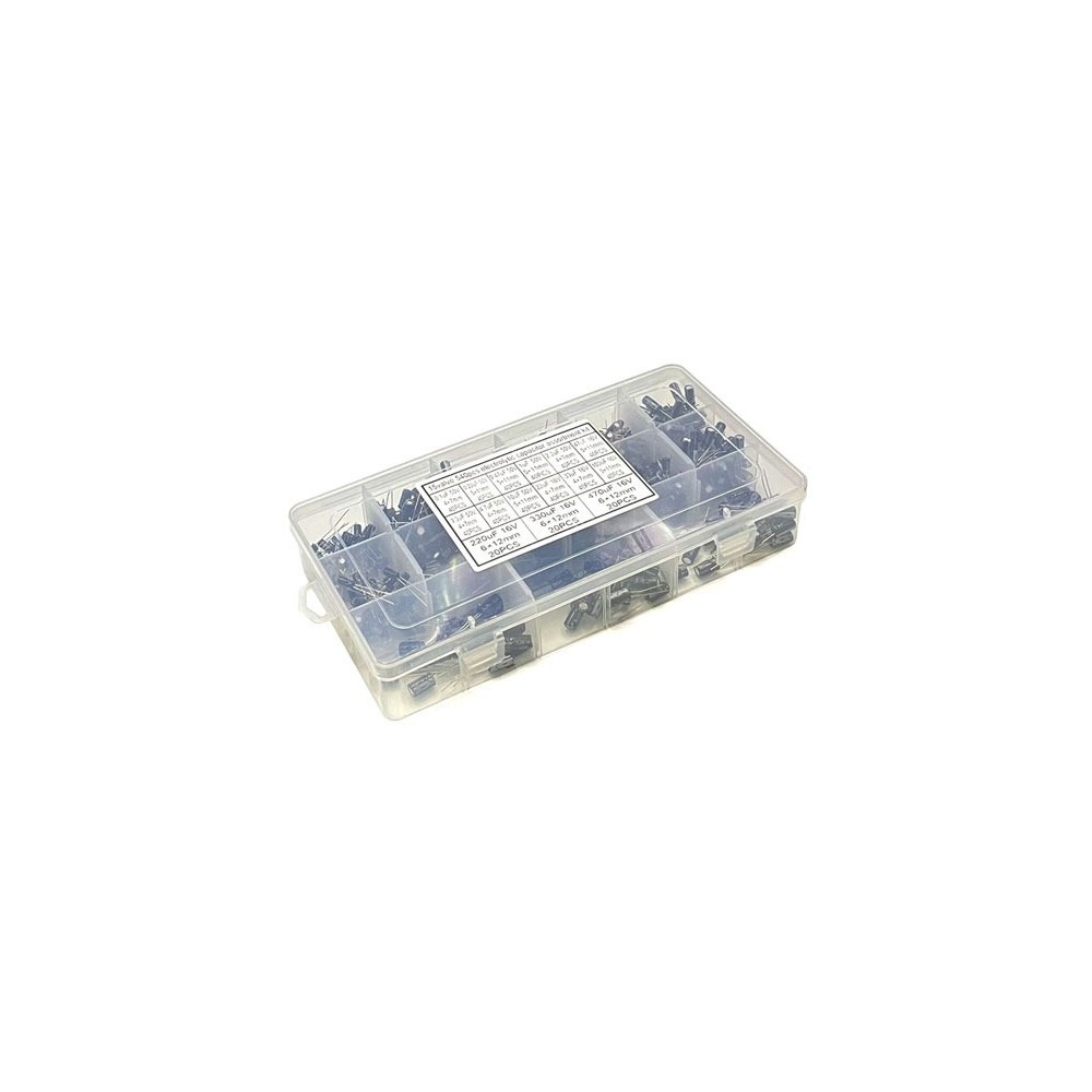 전해 커패시터 키트 15종 0.1&micro;F 50V -470&micro;F 16V 540PCS (HQ03498)