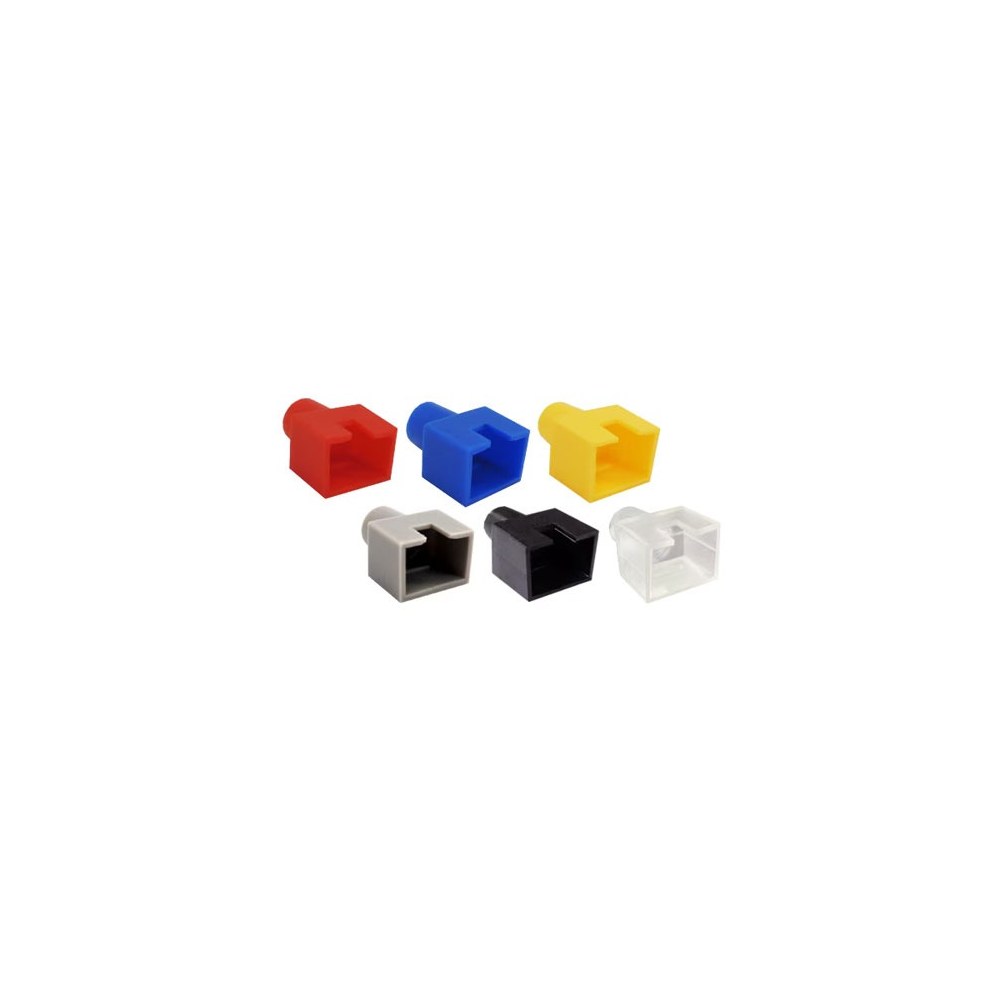 RJ45 각부트 오픈형 보호 캡 6mm 10개 묶음 적색 (HQ03794)