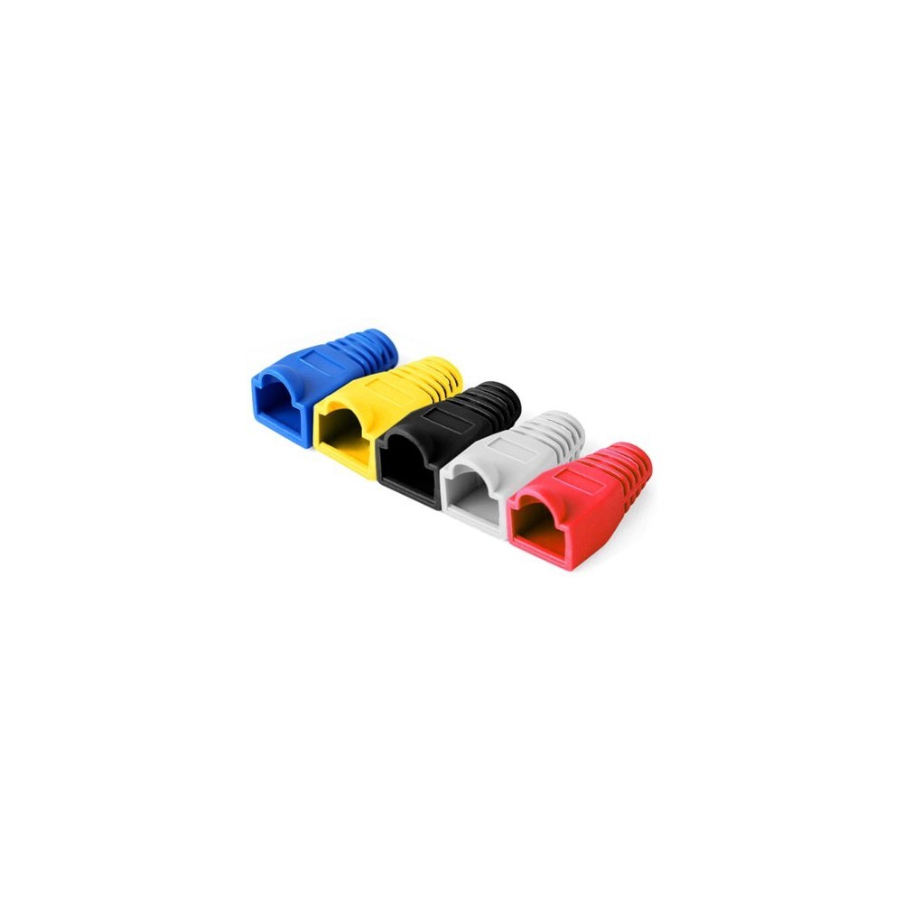 RJ45 통부트 덮개형 보호 캡 6mm 10개 묶음 적색 (HQ03832)
