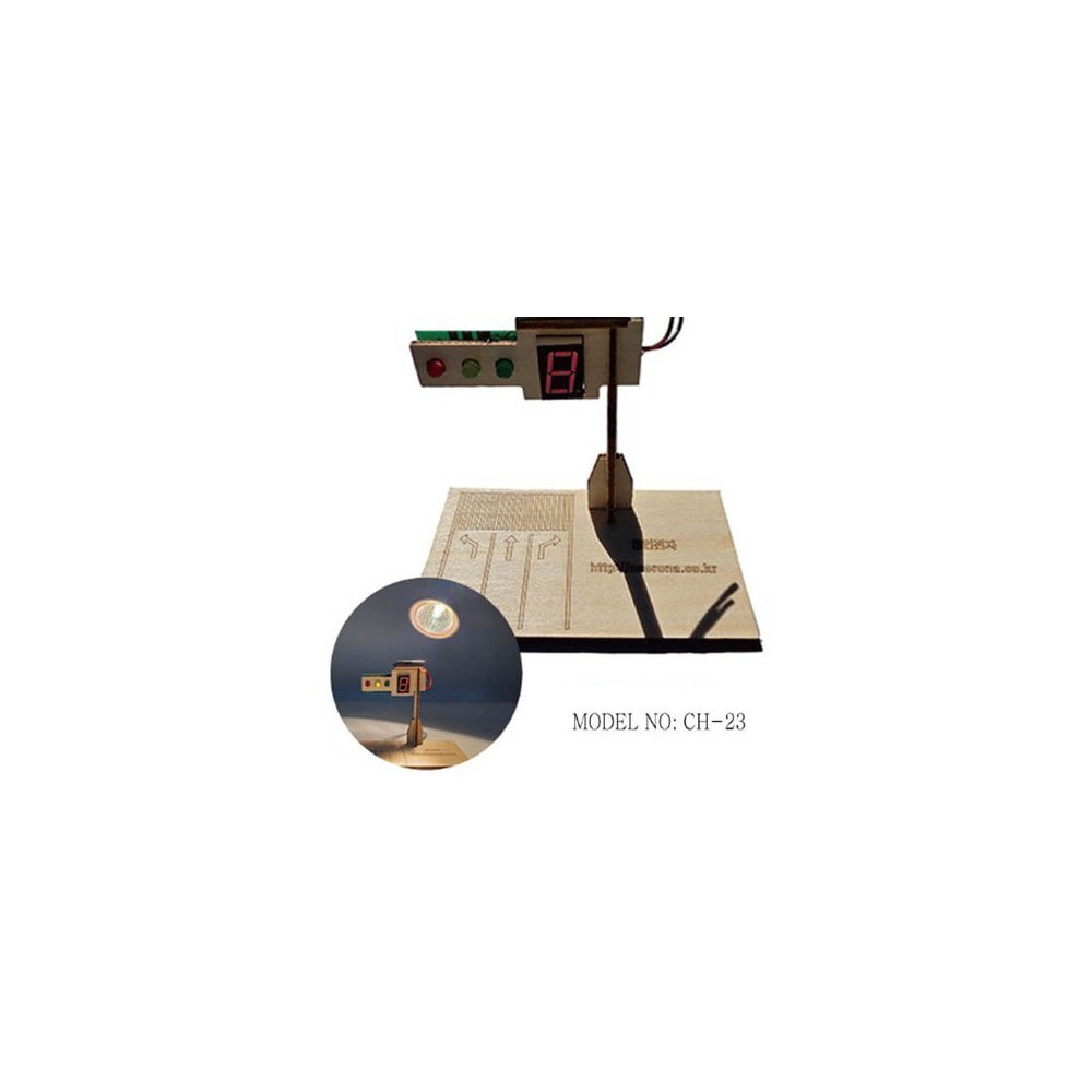 CH-23 아두이노 센서 숫자 표시 신호등 태양광 건전지 만들기 DIY (HQ03862)