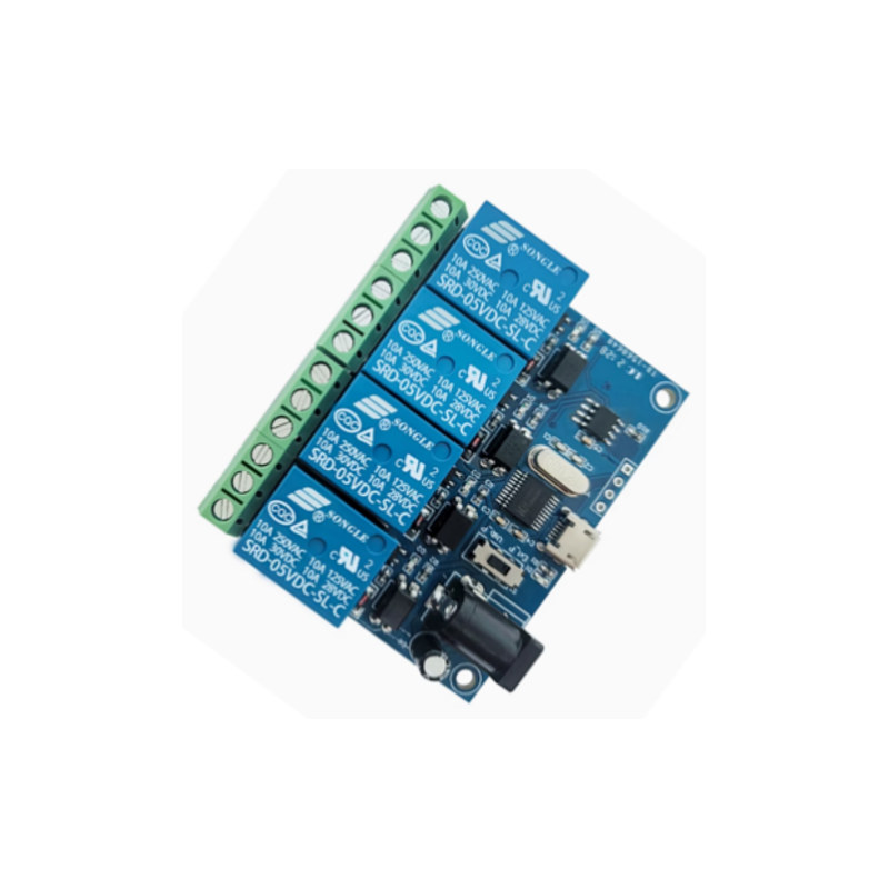 USB 가상 COM포트 내장 시리얼 릴레이 4채녈 JK-USR-4 (MG2069)