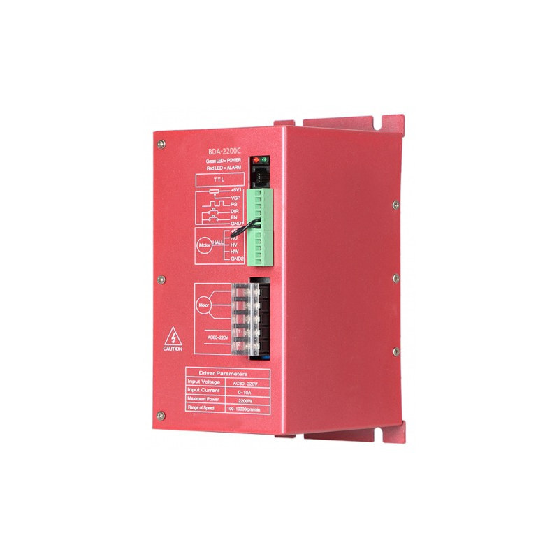 BLDC 모터 디지털 드라이버 BDA-2200C 2200W AC 80~250V 홀 센서/센서리스 겸용 (MG2102)