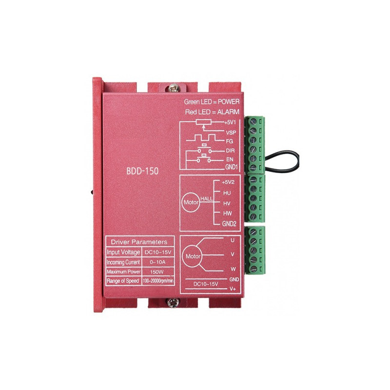 홀 센서 타입 센서리스 타입 자동식별 BDD-150 150W BLDC 모터 디지털 드라이버 DC 10~15V (MG2107)