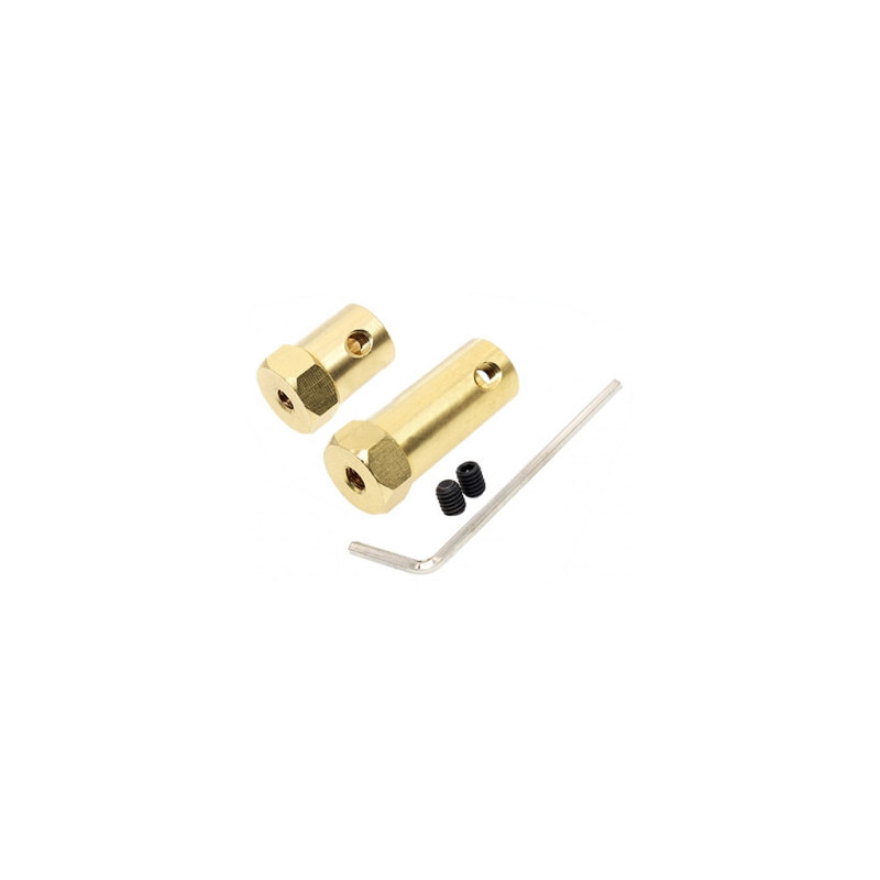 6각 샤프트 커플링 MSC 65mm타이어 연결 2~8mm 황동 coupler (MG2216)