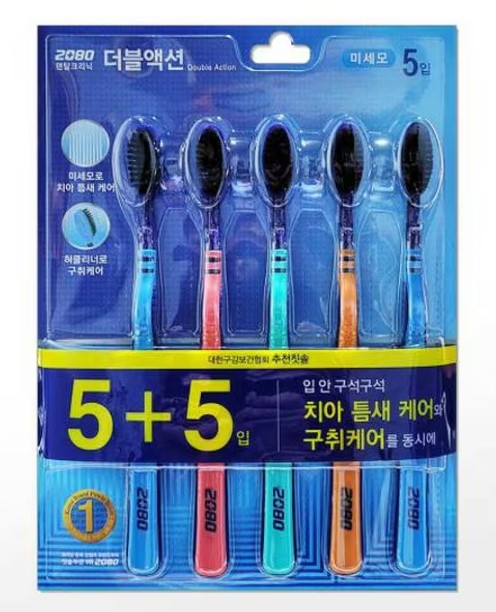 2080)더블액션칫솔5+5입