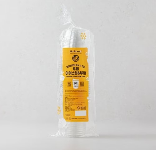 노브랜드)투명아이스컵&뚜껑(480ml*20세트)