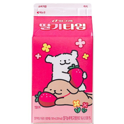 빙그레)딸기타임500ml