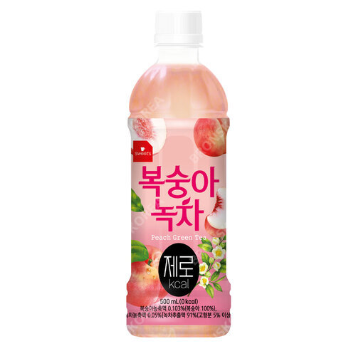 노브랜드)복숭아녹차제로펫340ml