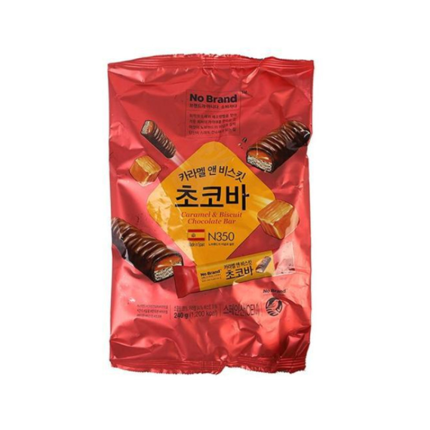 노브랜드)카라멜앤비스킷초코바240g