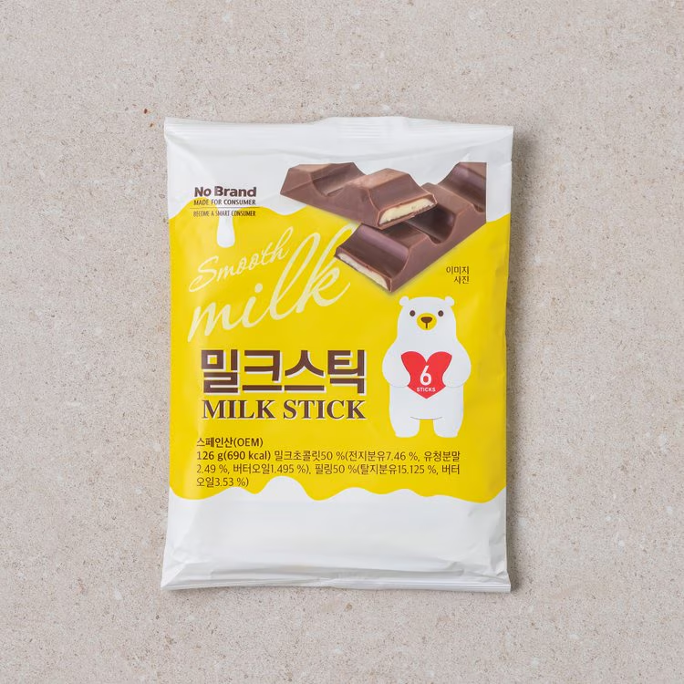 노브랜드)밀크스틱126g(21g*6개)