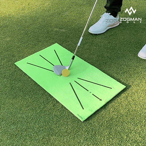 조그만 골프 임팩트 디봇 매트 스윙 어프로치 자세연습기 스윙 궤도 교정기 두께 1cm